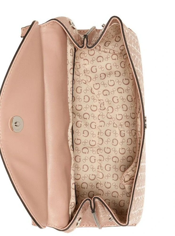 Dámská kabelka Guess Hemlock Logo - růžová