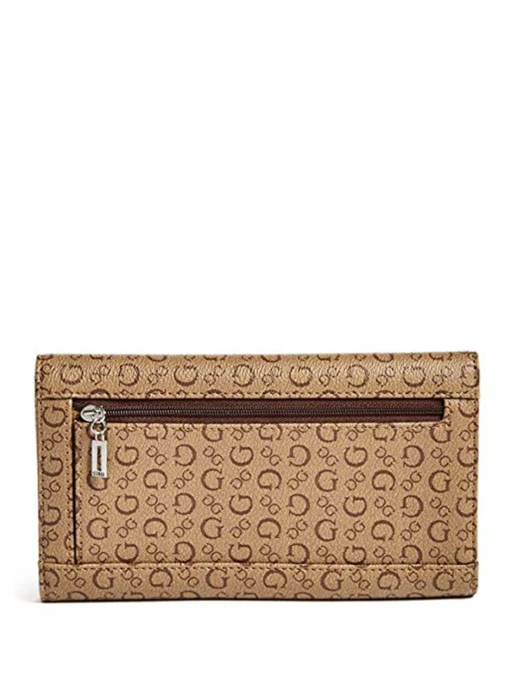 Velká dámská peněženka Guess Biel Logo Check Organizer-
